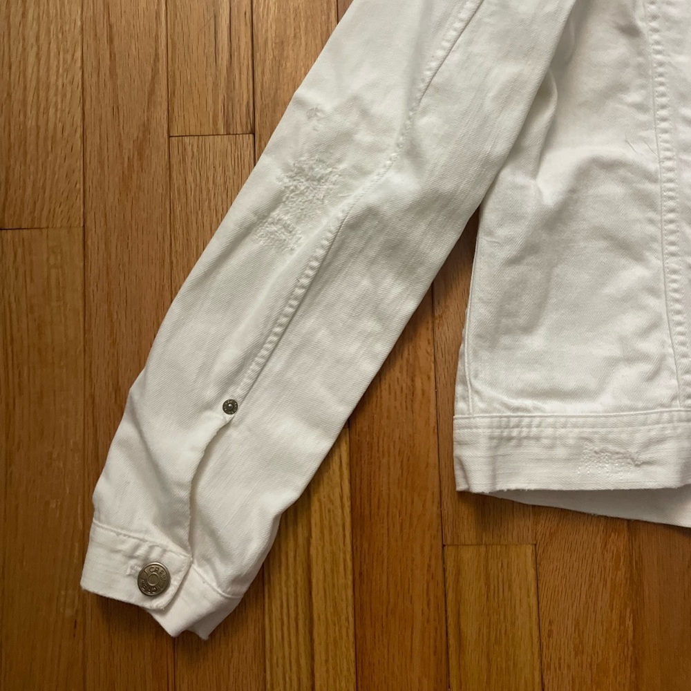 J Crew X-Small White Jean Jacket - Picture 5 of 7